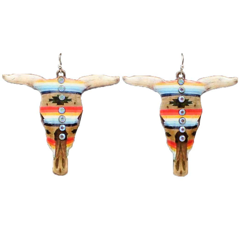 Blazin Roxx Steer Skull Earrings