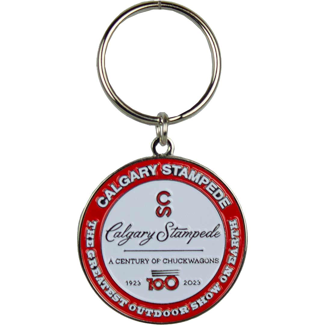 Calgary Stampede 100 Years of Chuckwagon Keychain