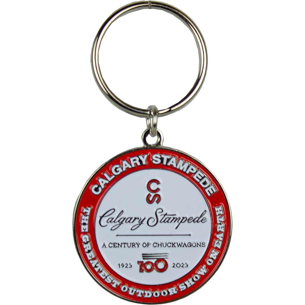Calgary Stampede 100 Years of Chuckwagon Keychain