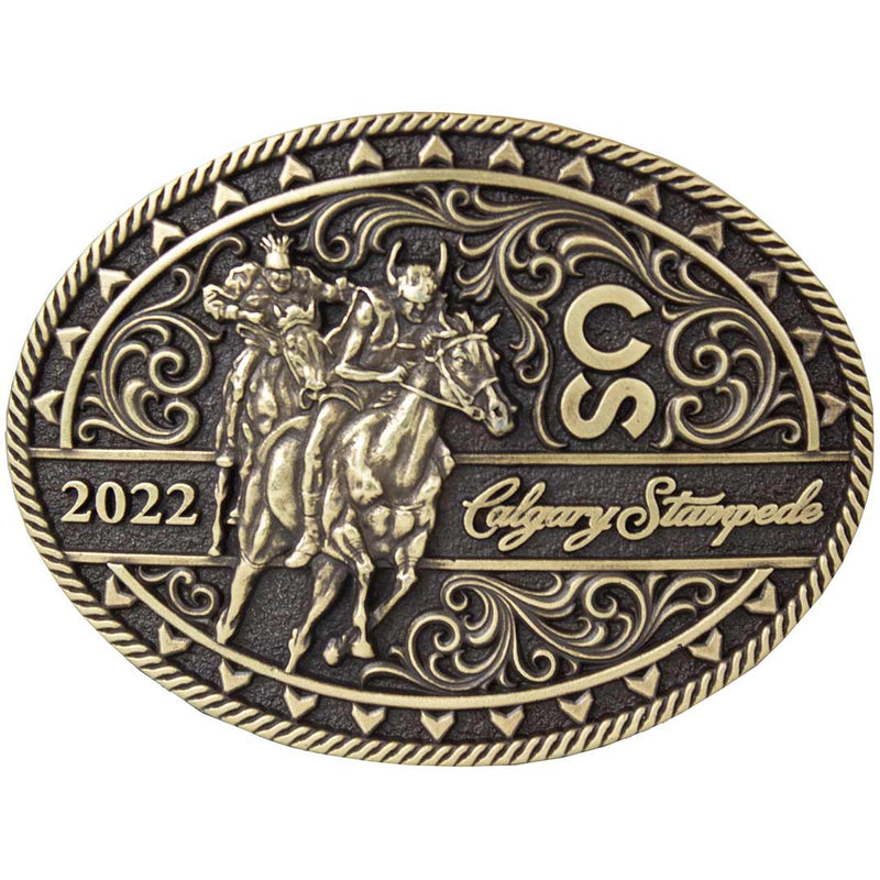 Calgary Stampede Brass Numbered Poster Buckle