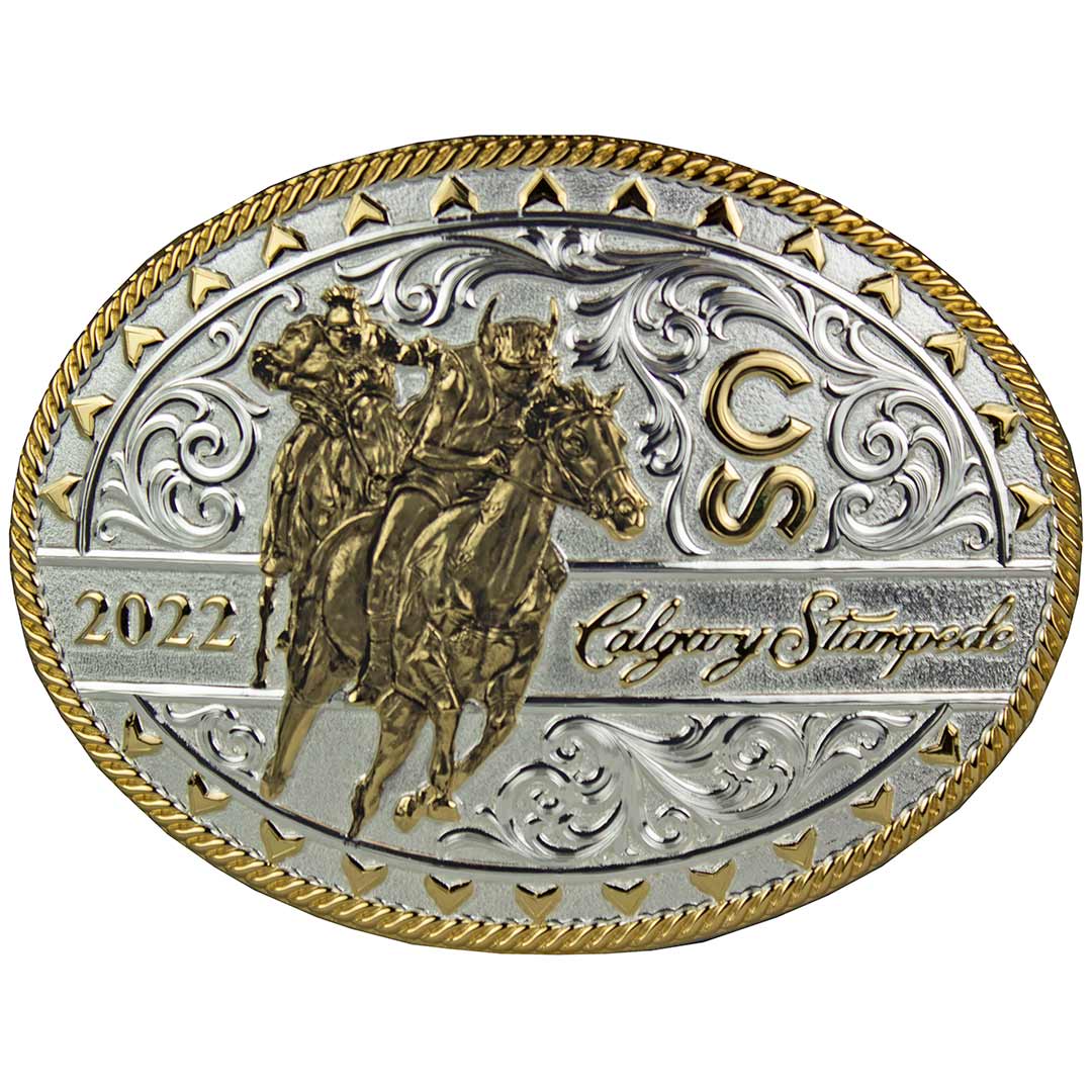 Calgary Stampede Gold/Silver Numbered Poster Buckle