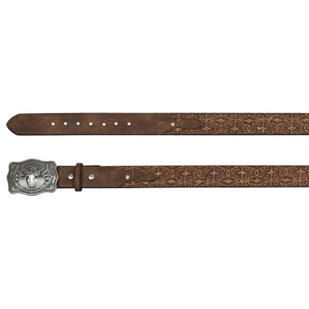 Catchfly Girls' Copper Lace Embroidery Belt