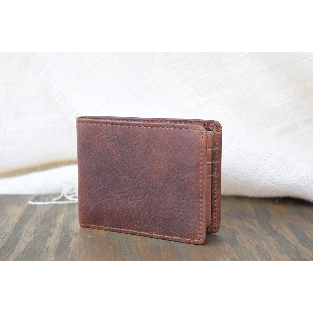 Lejon Men's Leather Bi-Fold Wallet