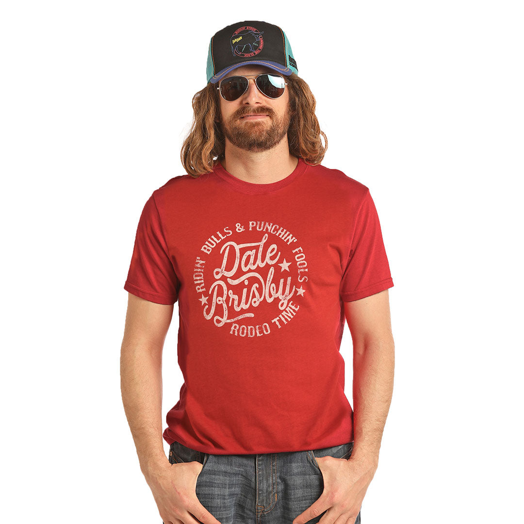 Rock & Roll Cowboy Dale Brisby Red Logo T-Shirt