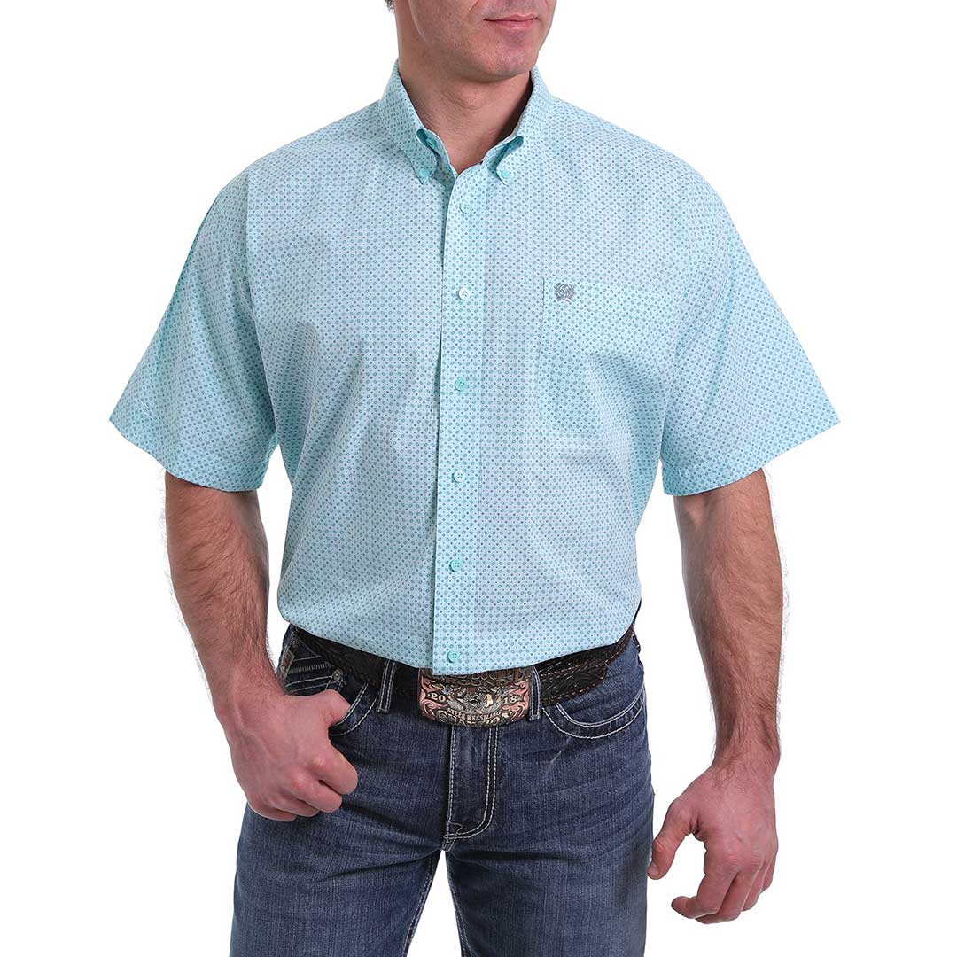 Cinch Men's Geometric Print Short Sleeve Shirt