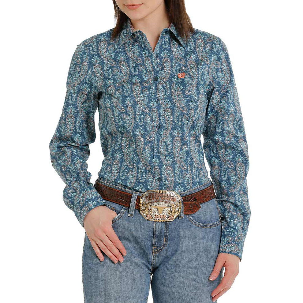 Cinch Women's Paisley Print Button-Down Shirt