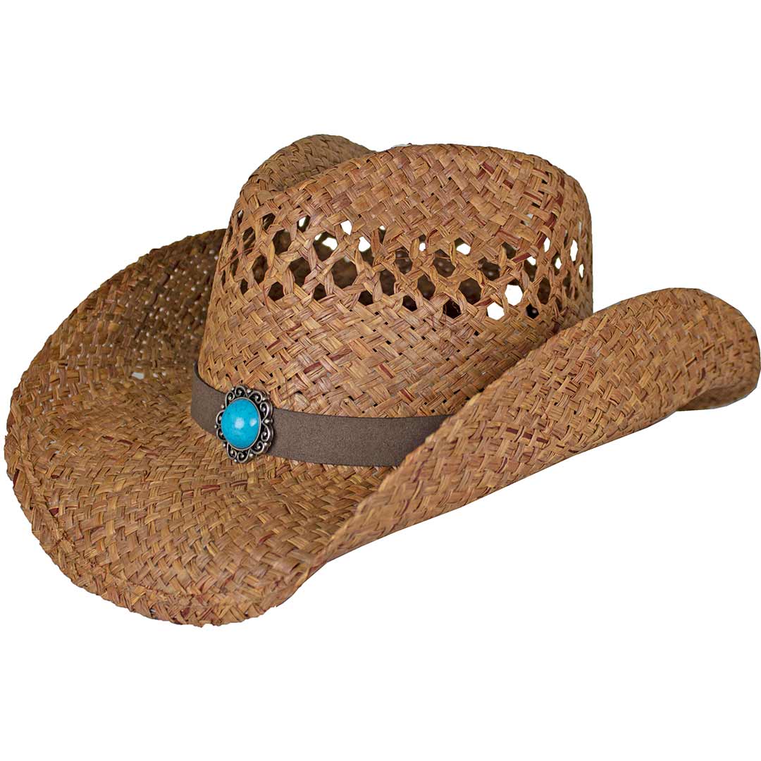 Conner Hats Raffia Straw Pinch Front Cowboy Hat