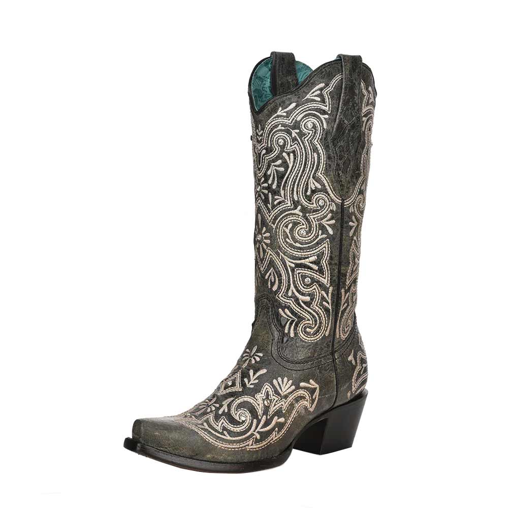 Corral Women's Elaborate Stitch Snip Toe Cowgirl Boots