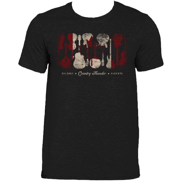 Country Thunder Calgary Unisex Guitar Flag Graphic T-Shirt