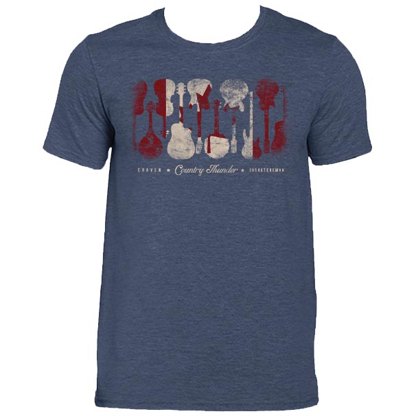 Country Thunder Craven Unisex Guitar Flag Graphic T-Shirt