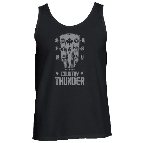 Country Thunder Men's Guitar Head Graphic Tank Top