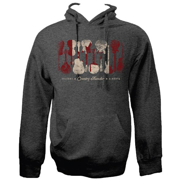 Country Thunder Unisex Guitar Flag Graphic Hoodie