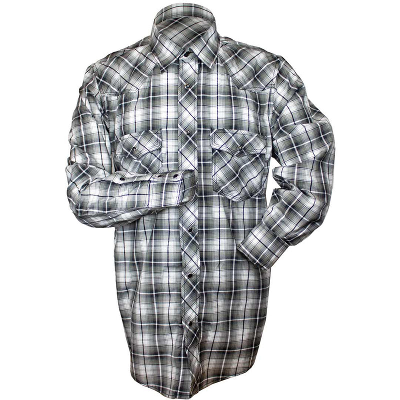 Cowboy Collection Men's Dobby Plaid Snap Shirt