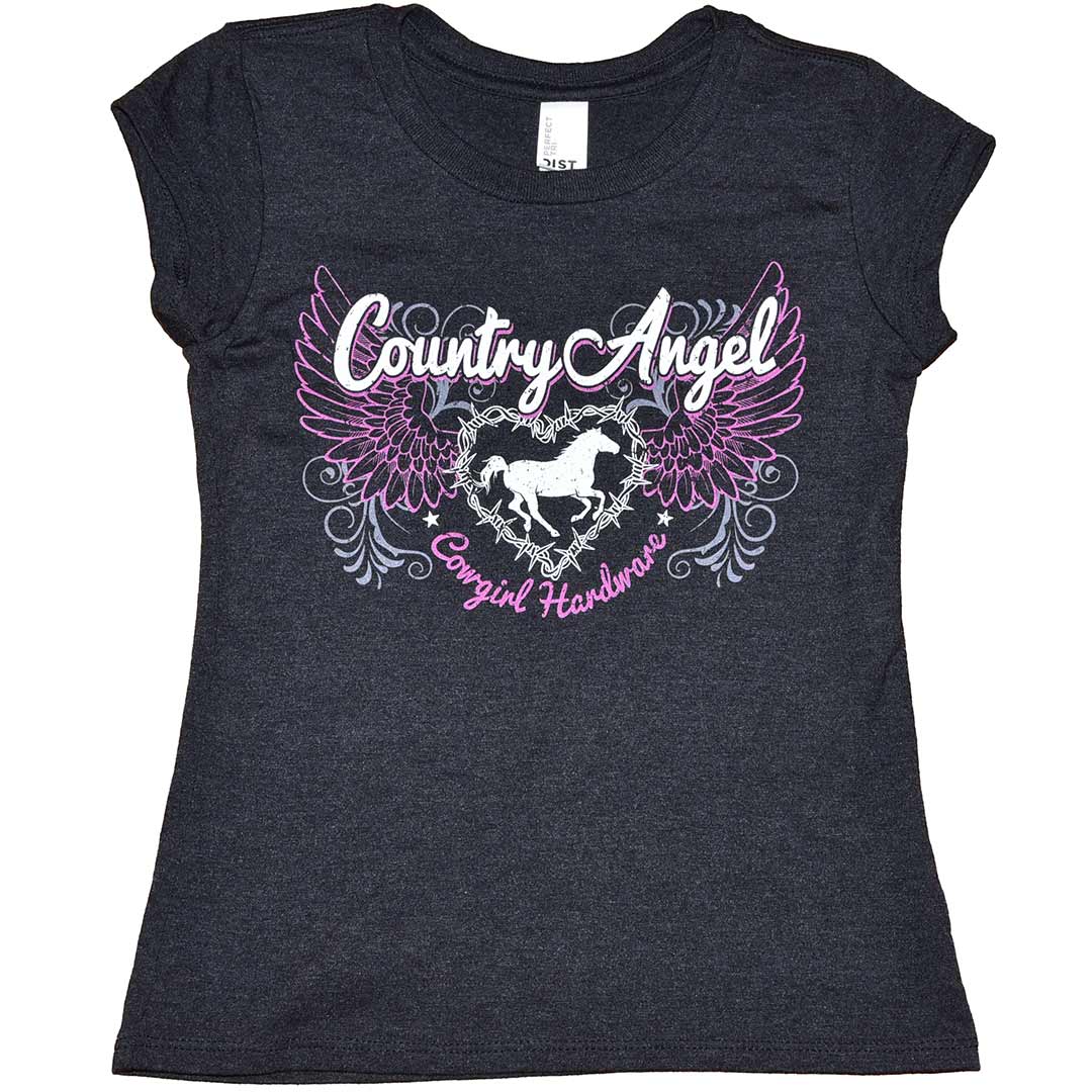 Cowgirl Hardware Girls' Country Angel Graphic T-Shirt