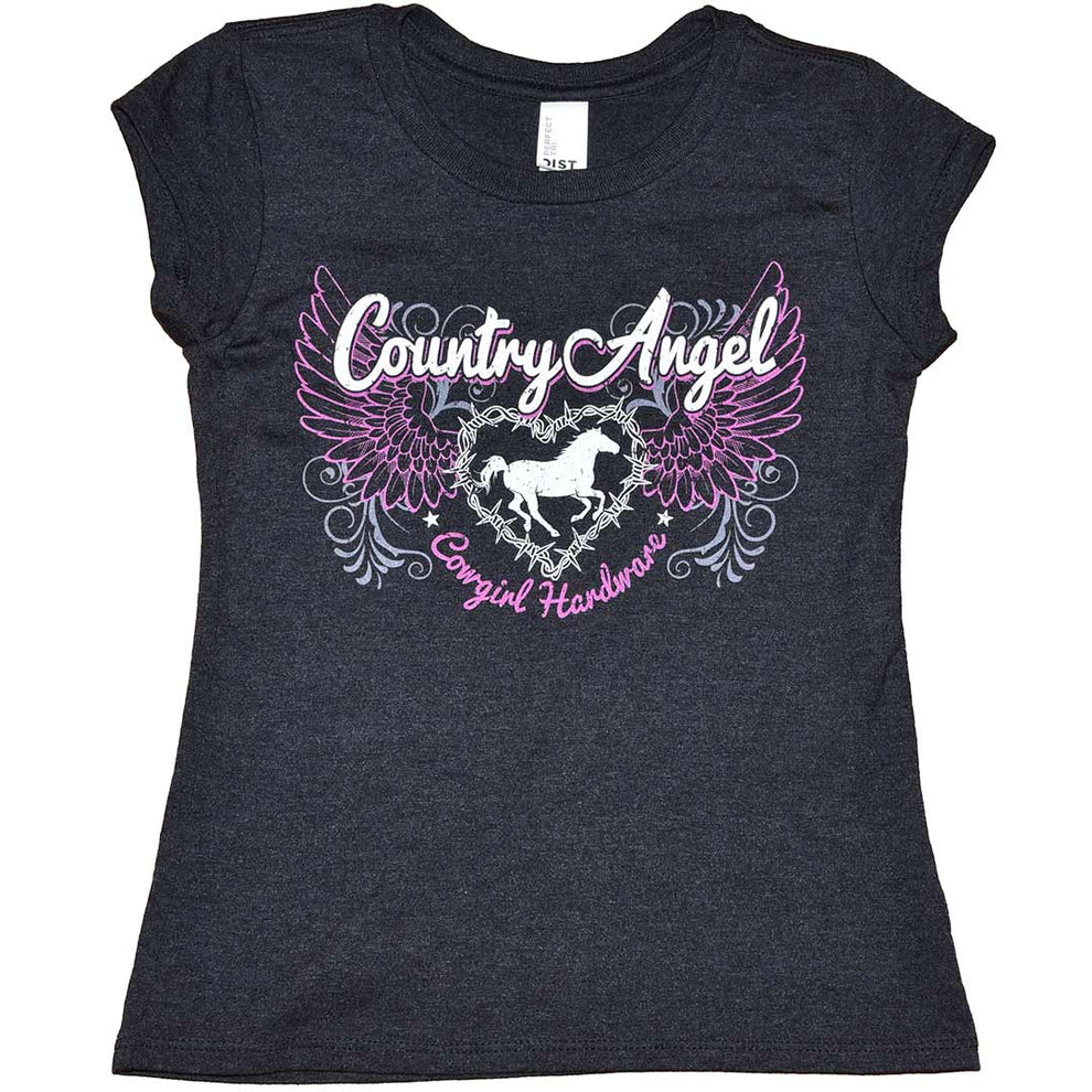 Cowgirl Hardware Girls' Country Angel Graphic T-Shirt