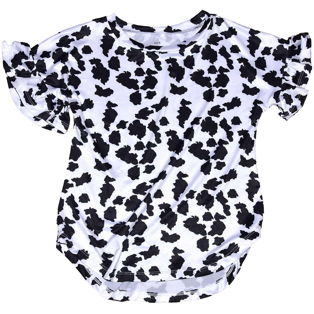 Cowgirl Hardware Girls' Cow Print T-Shirt