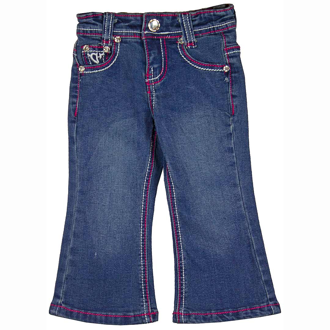 Cowgirl Hardware Toddler Girls' Paisley Vine Pocket Bootcut Jeans