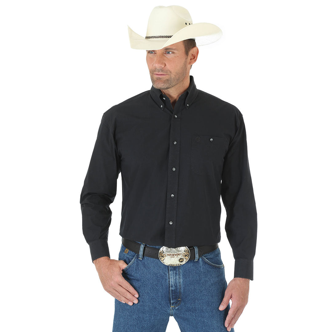 Chemise Unie George Strait Wrangler pour Hommes