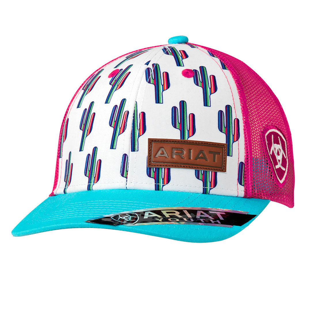 Ariat Girls' Cactus Print Mesh Back Cap