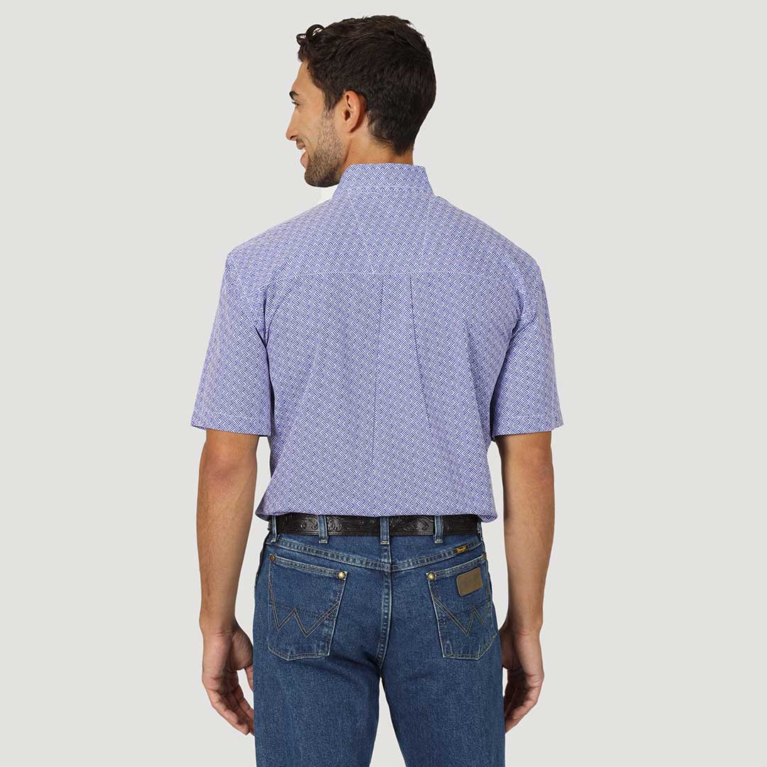 Wrangler Men's George Straight Print Short Sleeve Shirt