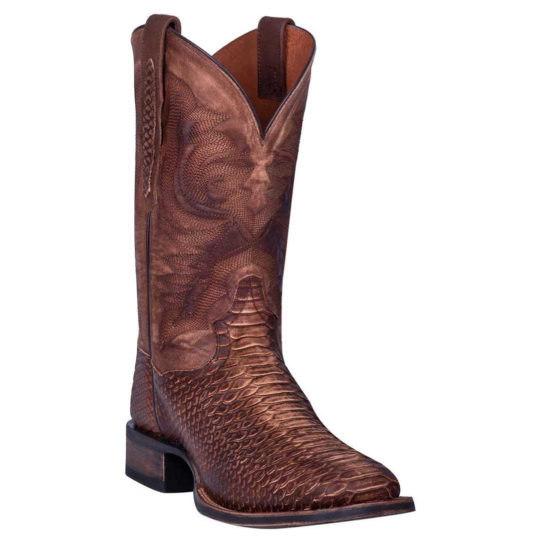 Dan Post Men's Faux Python Square Toe Cowboy Boots | Lammle's – Lammle ...