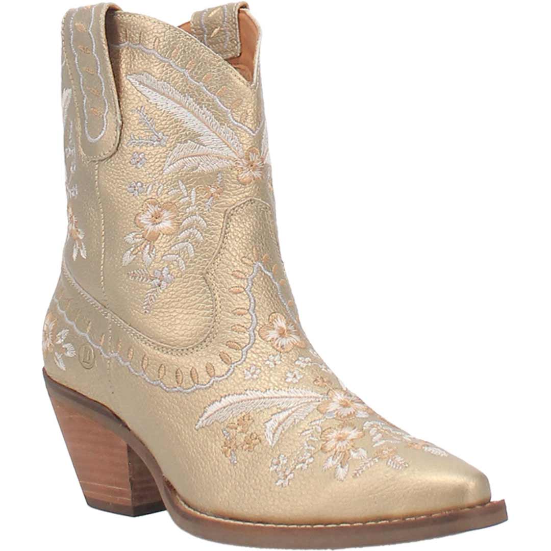 Dingo Women's Primrose Metallic Leather Cowgirl Booties