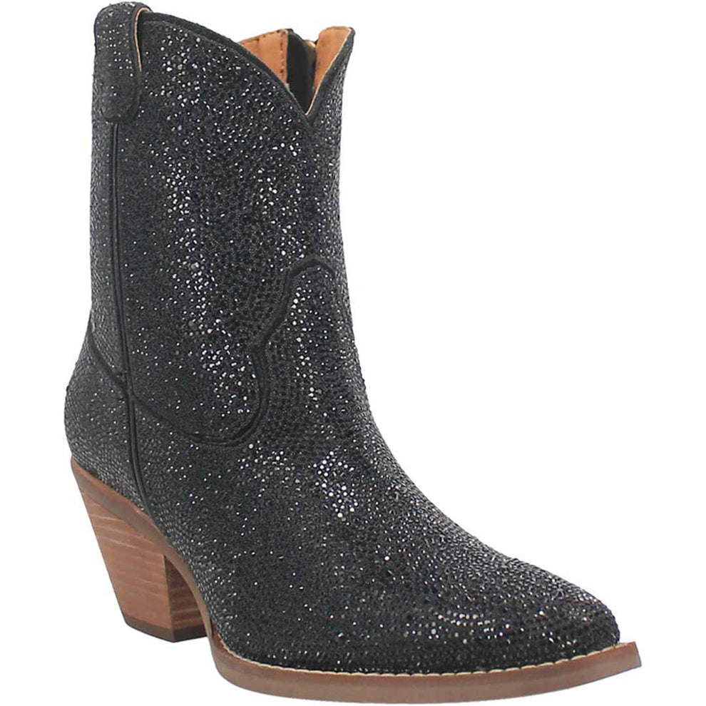 Dingo Women's Rhinestone Cowgirl Leather Cowgirl Booties