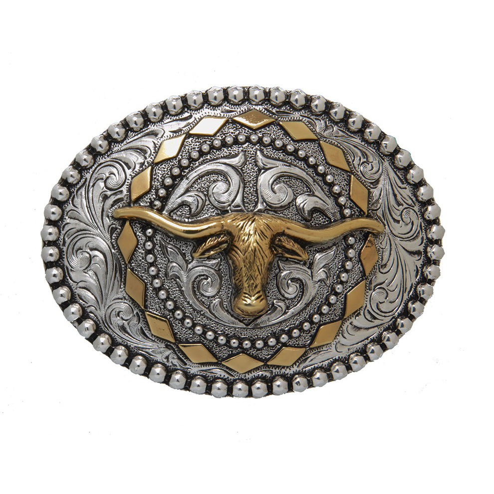 AndWest Two-Tone Southwest Longhorn Buckle