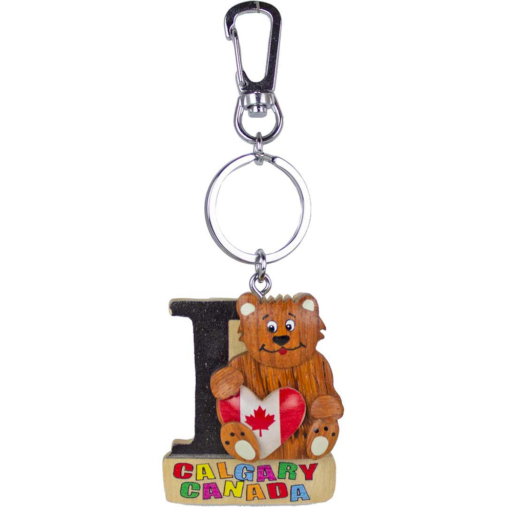 Eagle Ridge Trading I Love Calgary Bear Keychain