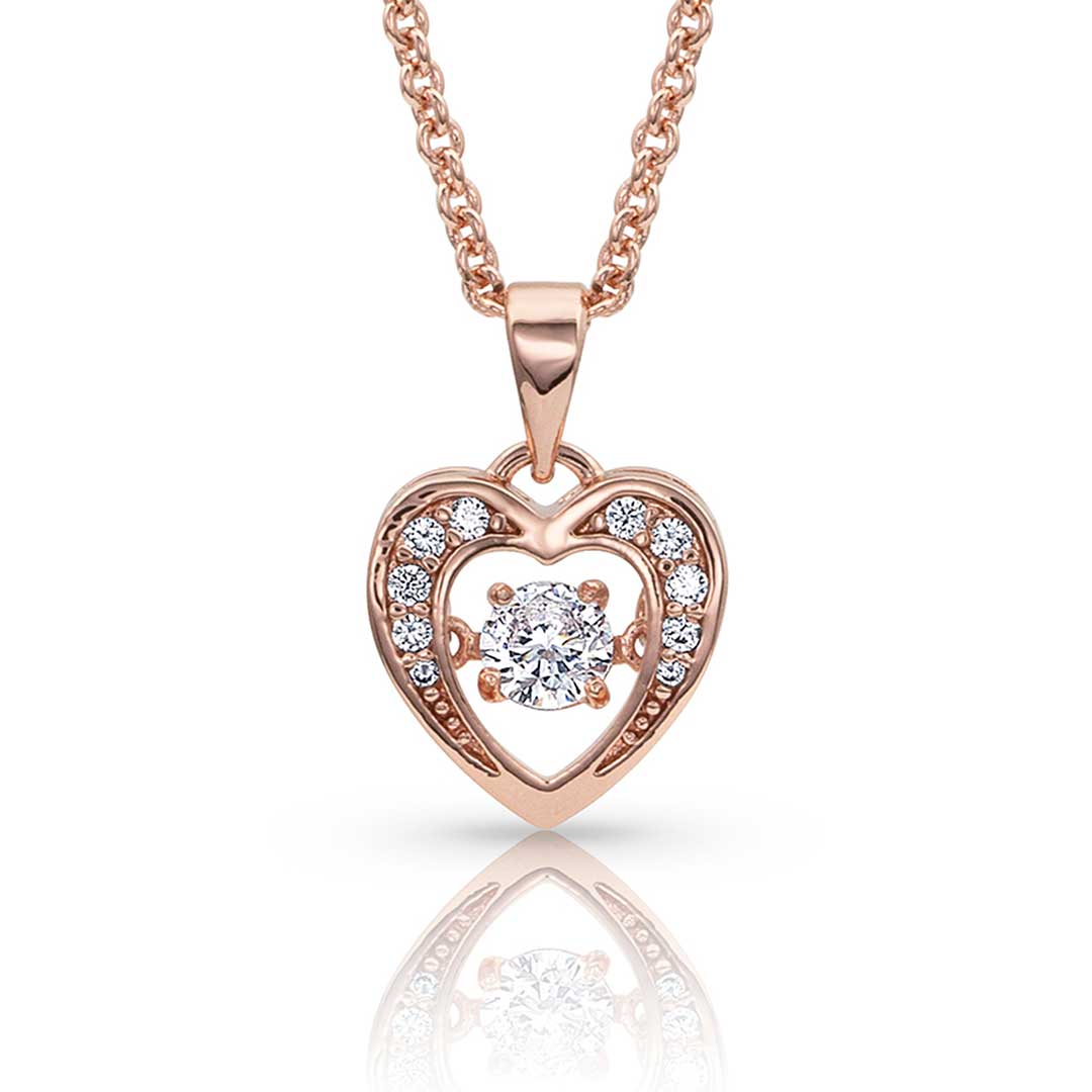 Montana Silversmiths Women's Rhinestone Heart Necklace