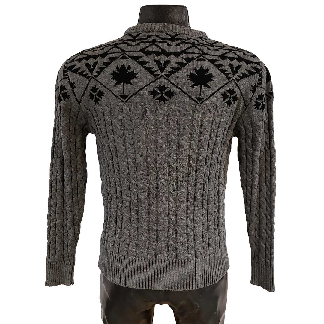 Maple Leaf Cable Knit Calgary Stampede Sweater