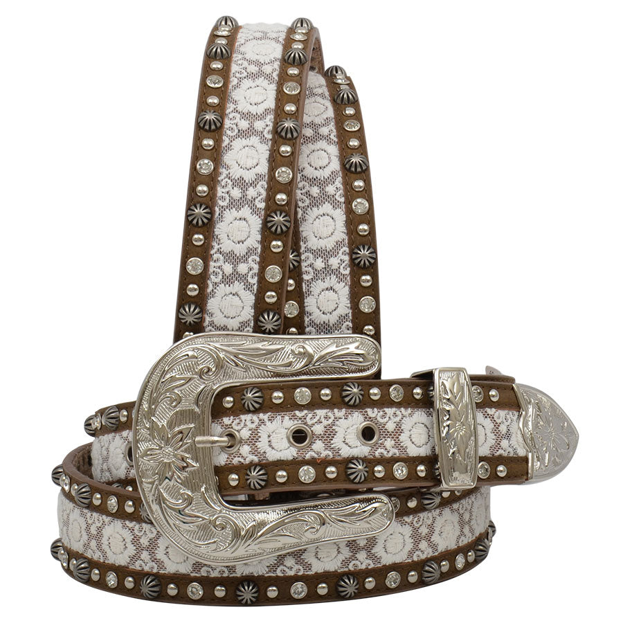 Angel Ranch Women's Lace Inlay Fashion Belt