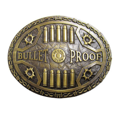 AndWest Men's Antique Bullet Proof Buckle