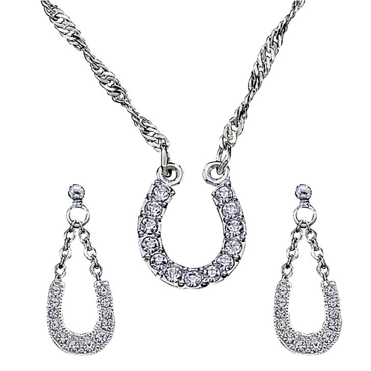 Montana Silversmiths Women's Crystal Horseshoe Jewelry Set