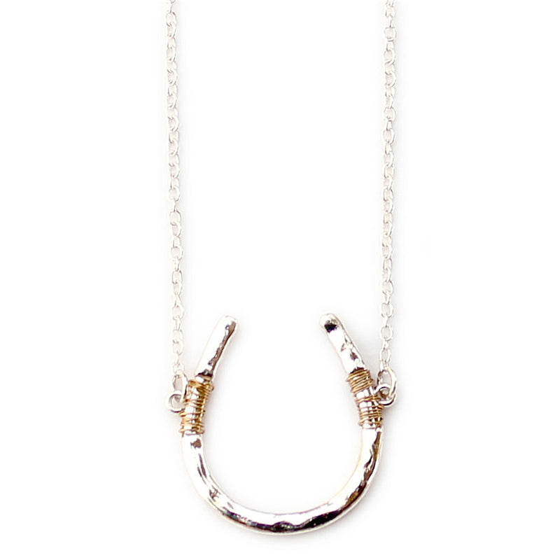 Wyo-Horse Women's Wire Wrapped Horseshoe Necklace