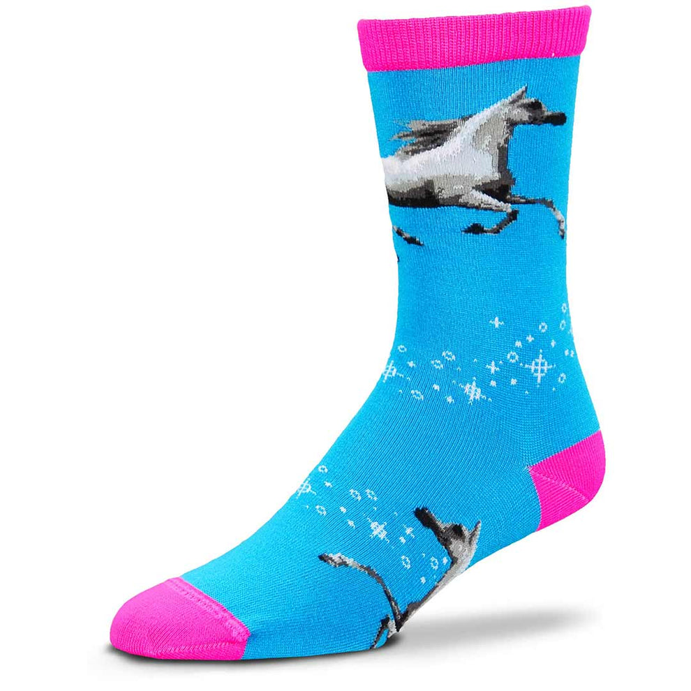For Bare Feet Unisex Mystic Horse Pattern Crew Socks