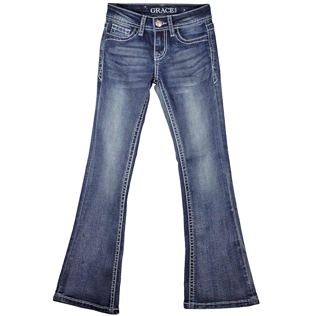 Grace in La Girls' Horse Embellished Bootcut Jeans