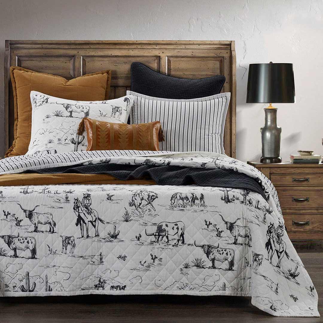 Hi End Accents Ranch Life Reversible Quilt Set