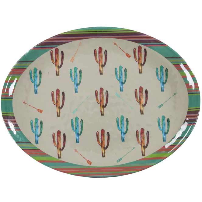 Hi End Accents Saguaro Cactus Melamine Serving Platter