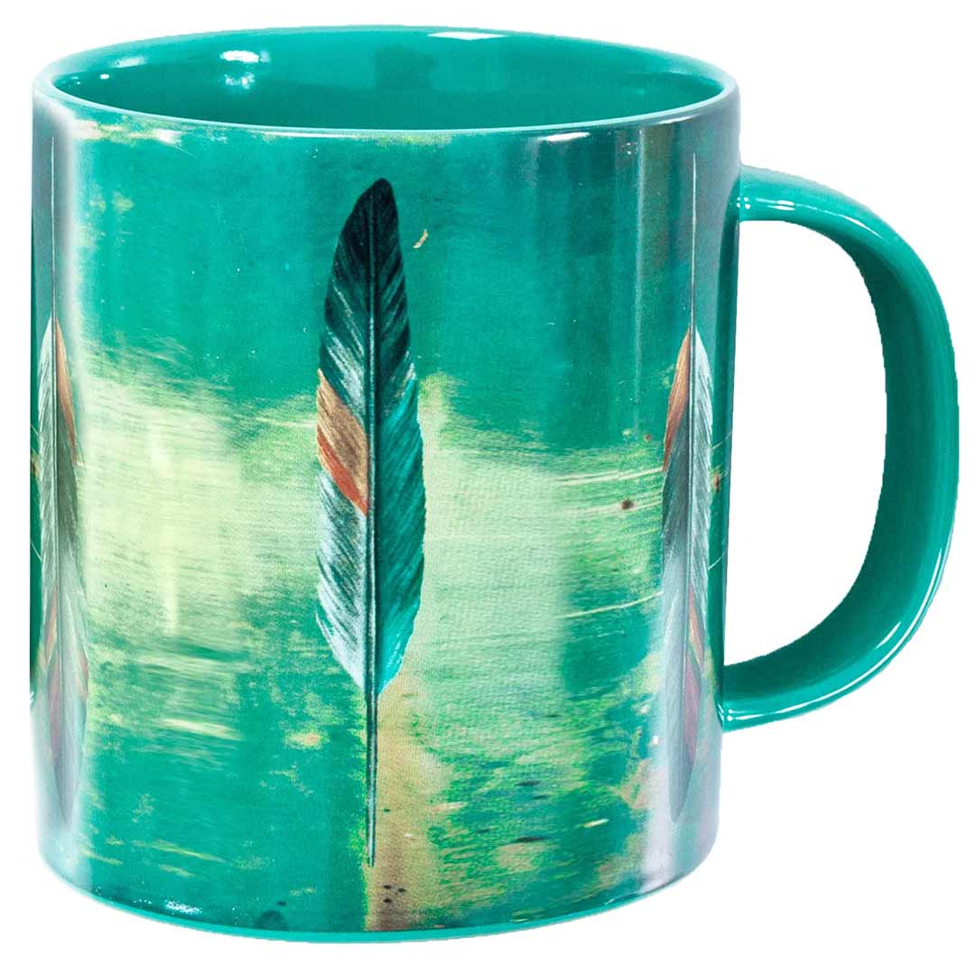 Hi End Accents Tossed Feather Coffee Mug