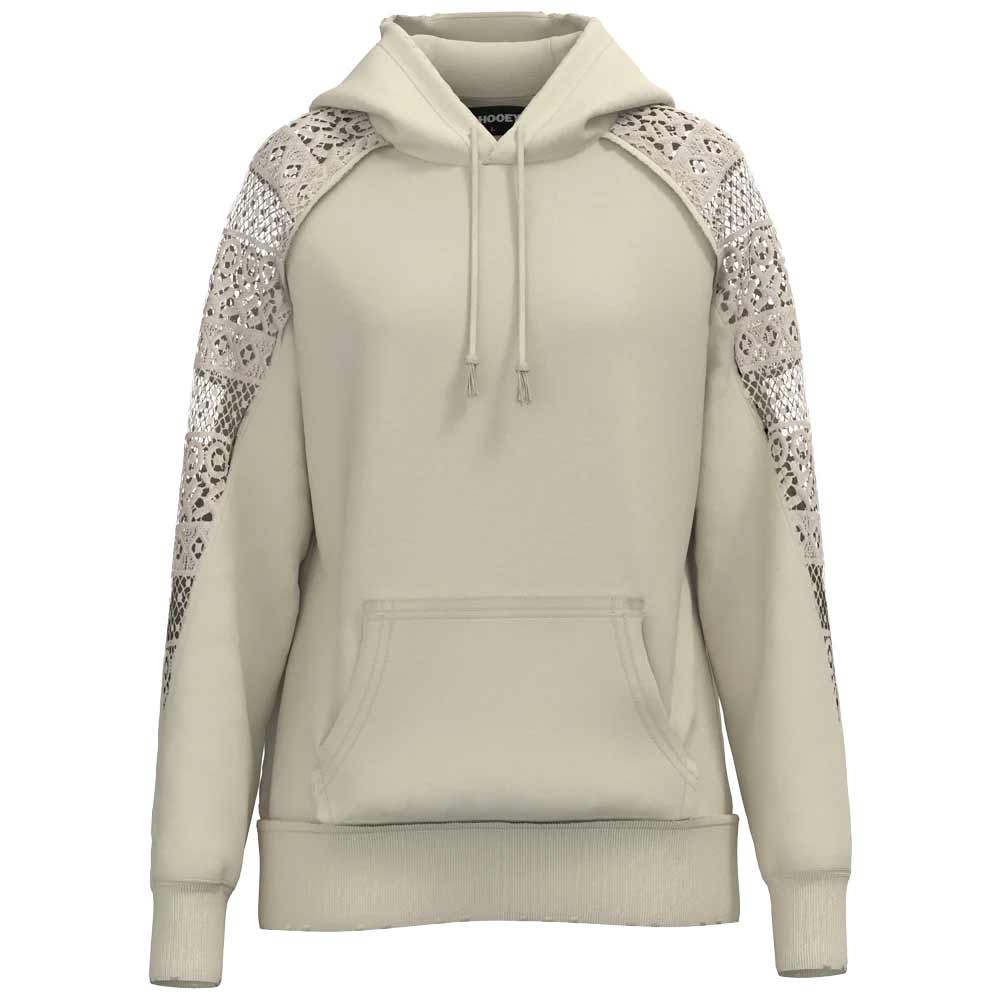 Hooey Brands Women's Chaparral Crochet Sleeve Hoodie