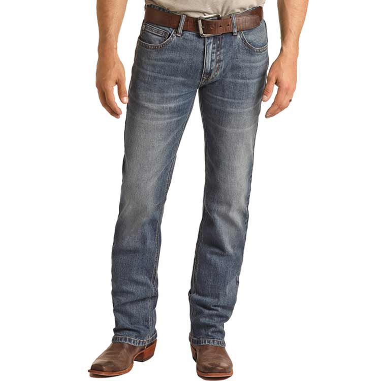 Hooey Men's Revolver Slim Fit Straight Leg Jeans
