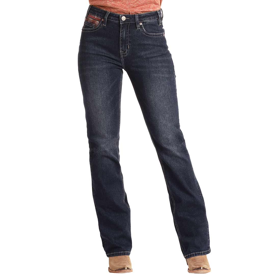 Women's Hooey High Rise Extra Stretch Bootcut Jeans in Medium Vintage