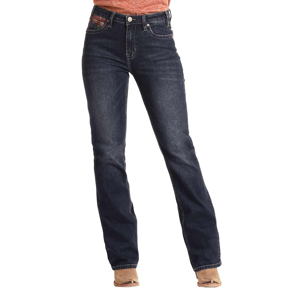 Hooey Women's High Rise Extra Stretch Bootcut Jeans