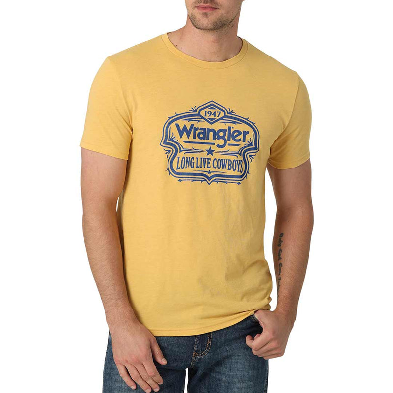 Wrangler Men's Long Live Badge Graphic T-Shirt