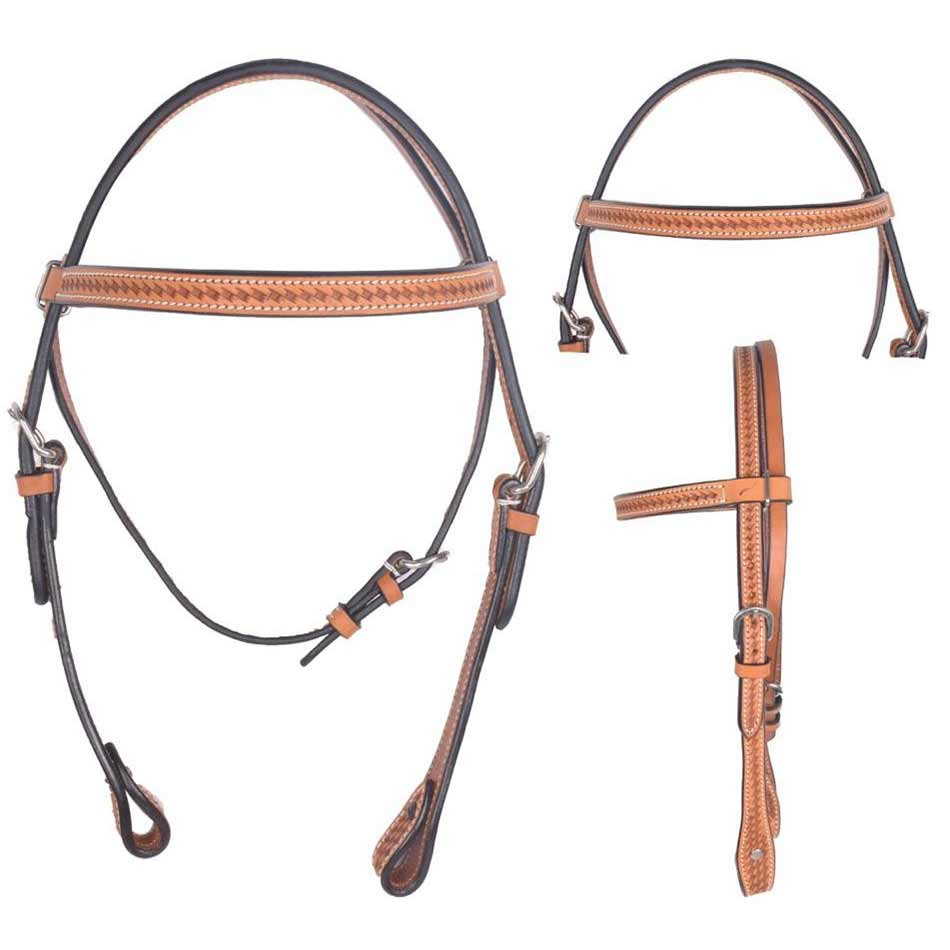 True North Trading Pony Basketweave Brow Band Headstall