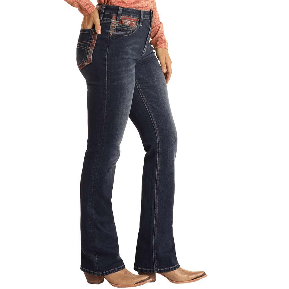 Hooey Women's High Rise Extra Stretch Bootcut Jeans