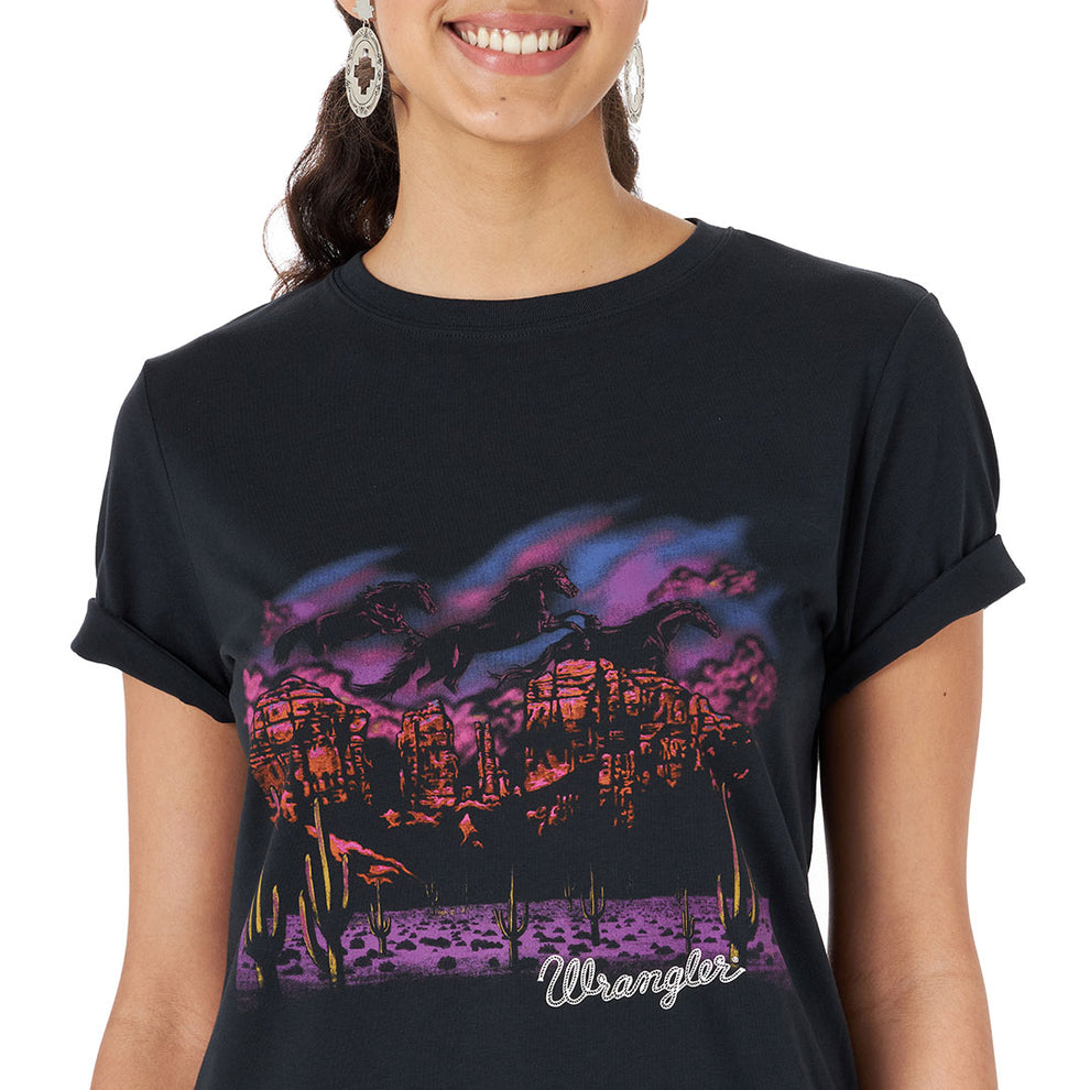 Wrangler Women's Retro Desert Night Graphic T-Shirt
