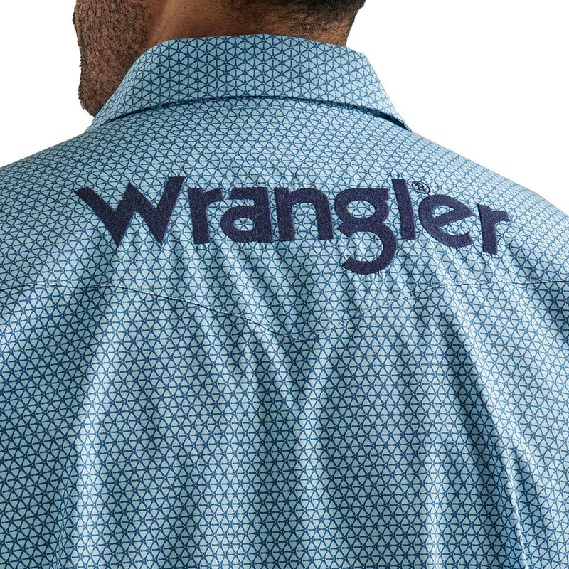 Wrangler Men's Logo Circle Print Snap Shirt
