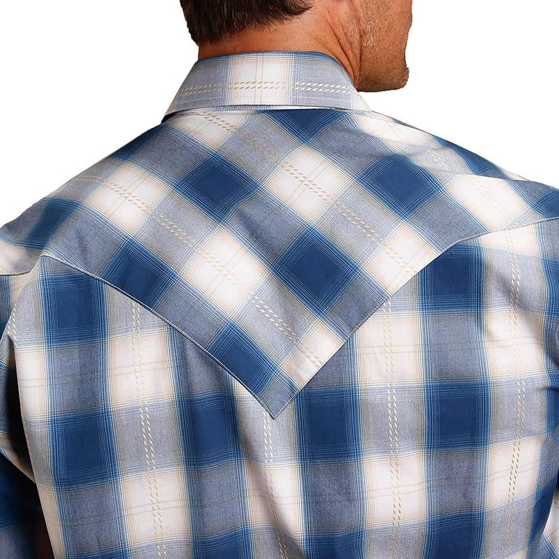 Stetson Men's Stitch Accent Plaid Snap Shirt